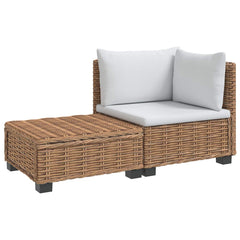 6 pcs Rattan Lounge Set with Cushions GENDT Rattan Natural Corner + table