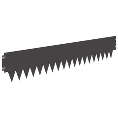 vidaXL Lawn Edging 10 pcs 103 x 20 cm Steel Black 2
