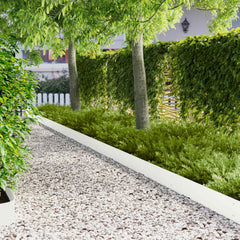 vidaXL Lawn Edging 10 pcs 103 x 20 cm Steel White 1