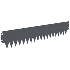 vidaXL Lawn Edging 10 pcs 103 x 20 cm Steel Anthracite 2