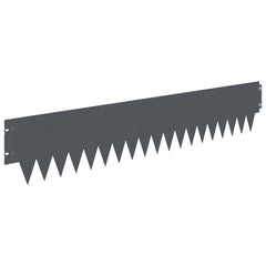 vidaXL Lawn Edging 10 pcs 103 x 20 cm Steel Anthracite 6