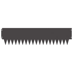 vidaXL Lawn Edging 10 pcs 103 x 25 cm Steel Black 5