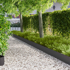 Lawn Edging 103 x Steel 30 pcs Black 25 cm