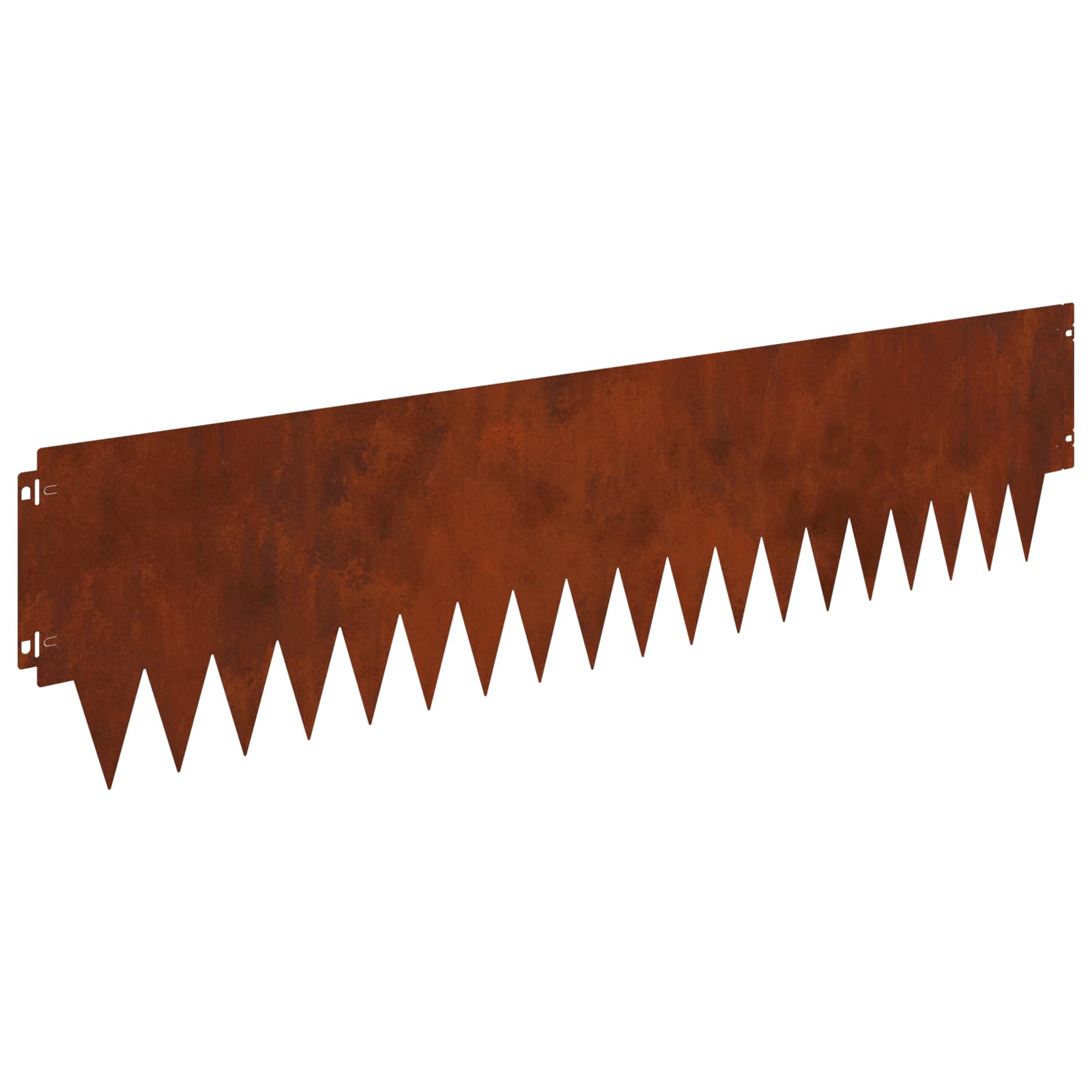 vidaXL Lawn Edging 10 pcs 103 x 25 cm Steel Rusty 2