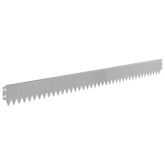 vidaXL Lawn Edging 20 pcs 103 x 10 cm Steel Silver 6