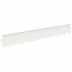 vidaXL Lawn Edging 10 pcs 103 x 15 cm Steel White 6