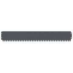 vidaXL Lawn Edging 10 pcs 103 x 15 cm Steel Anthracite 5