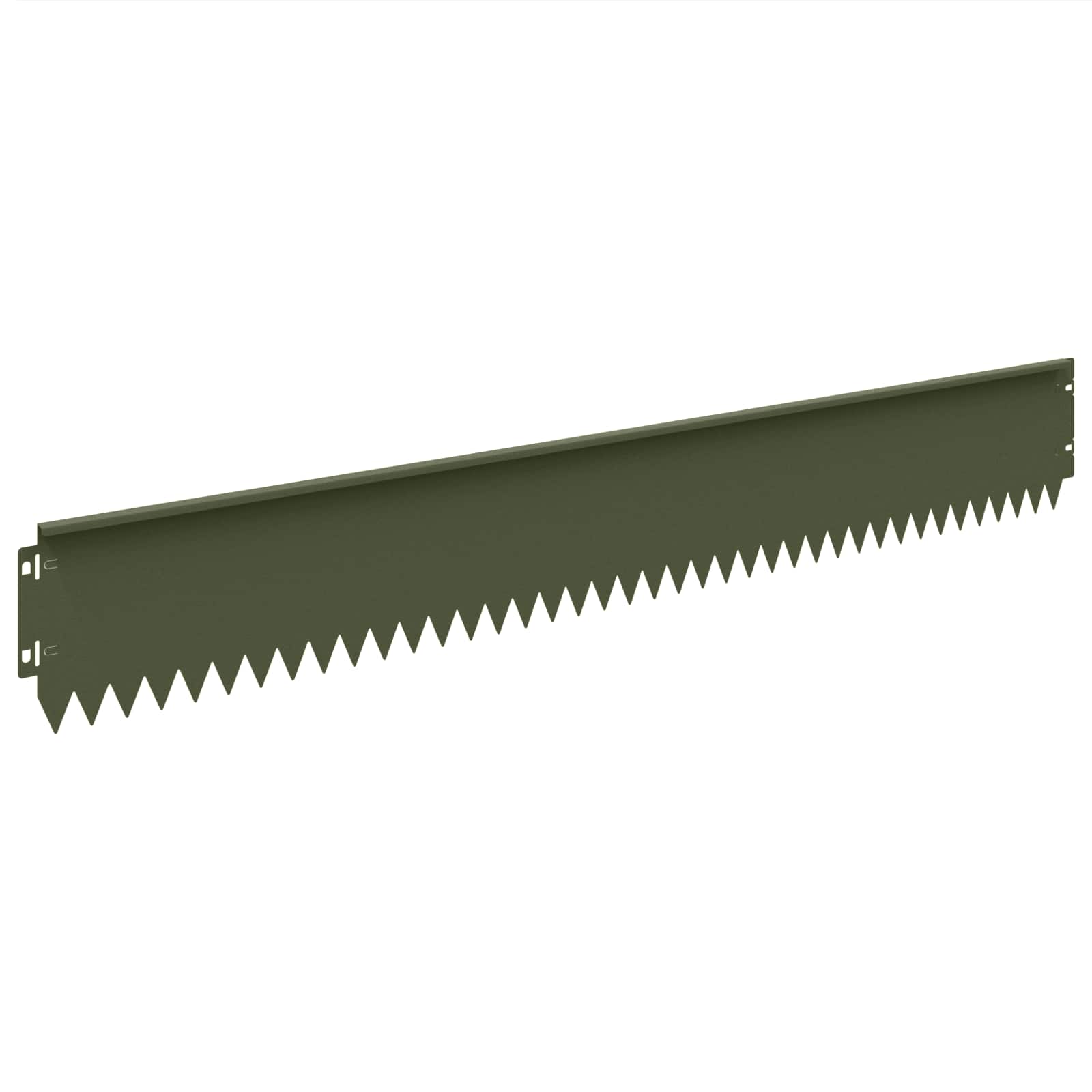 vidaXL Lawn Edging 10 pcs 103 x 15 cm Steel Olive Green 6