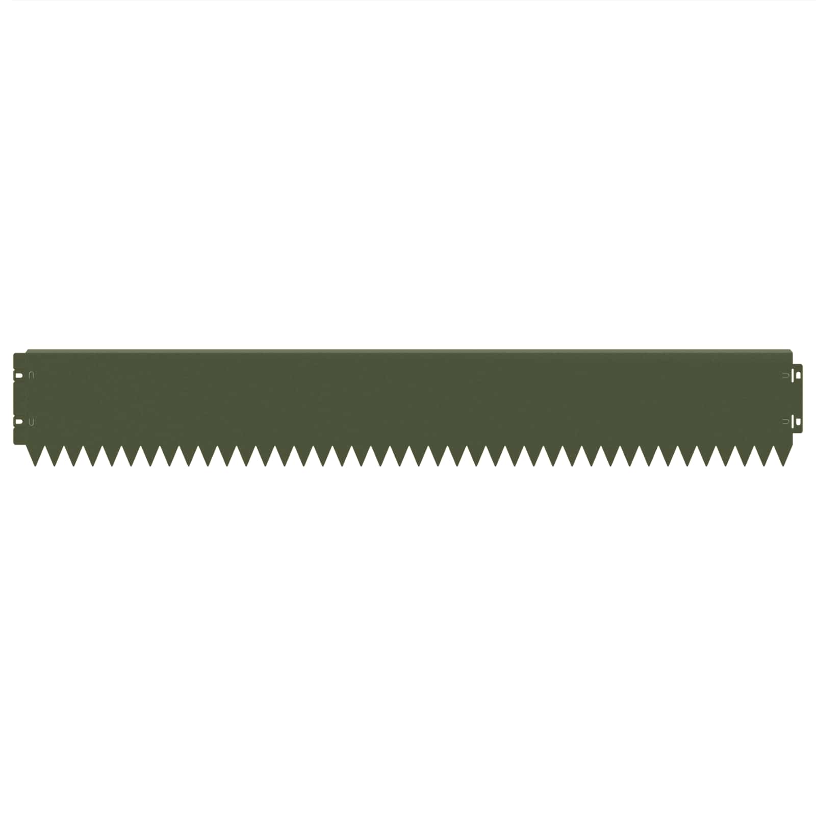 vidaXL Lawn Edging 10 pcs 103 x 15 cm Steel Olive Green 5