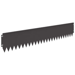 vidaXL Lawn Edging 10 pcs 103 x 20 cm Steel Black 6