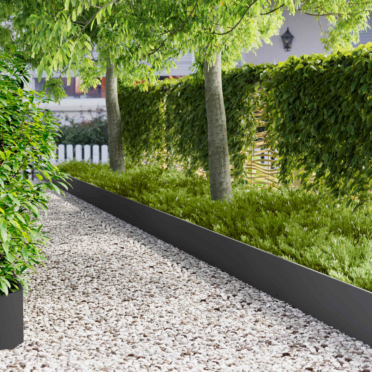 Lawn Edging 103 x Steel 10 pcs Height 30 cm Black