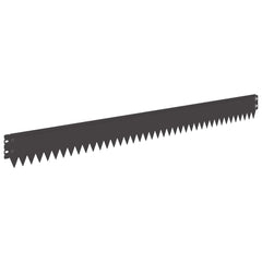 vidaXL Lawn Edge with Top Fold 20 pcs 103x10cm Steel Black 6