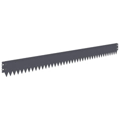 vidaXL Lawn Edging 20 pcs 103 x 10 cm Steel Anthracite 6