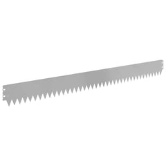 vidaXL Lawn Edging 20 pcs 103 x 10 cm Steel Silver 6