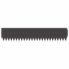 vidaXL Lawn Edge with Top Fold 10 pcs 103x20cm Steel Black 5
