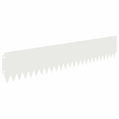 vidaXL Lawn Edging 10 pcs 103 x 20 cm Steel White 6