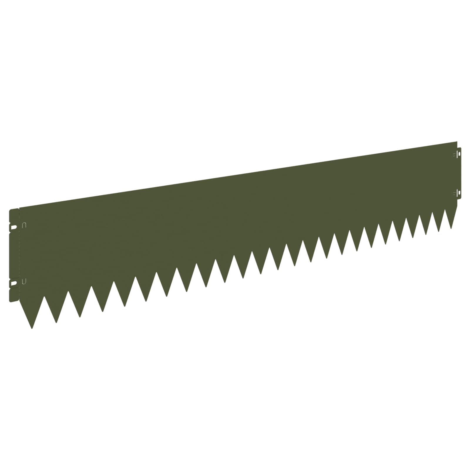 vidaXL Lawn Edging 10 pcs 103 x 20 cm Steel Olive Green 2