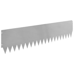 vidaXL Lawn Edging 10 pcs 103 x 25 cm Steel Silver 6