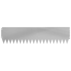 vidaXL Lawn Edging 10 pcs 103 x 25 cm Steel Silver 5