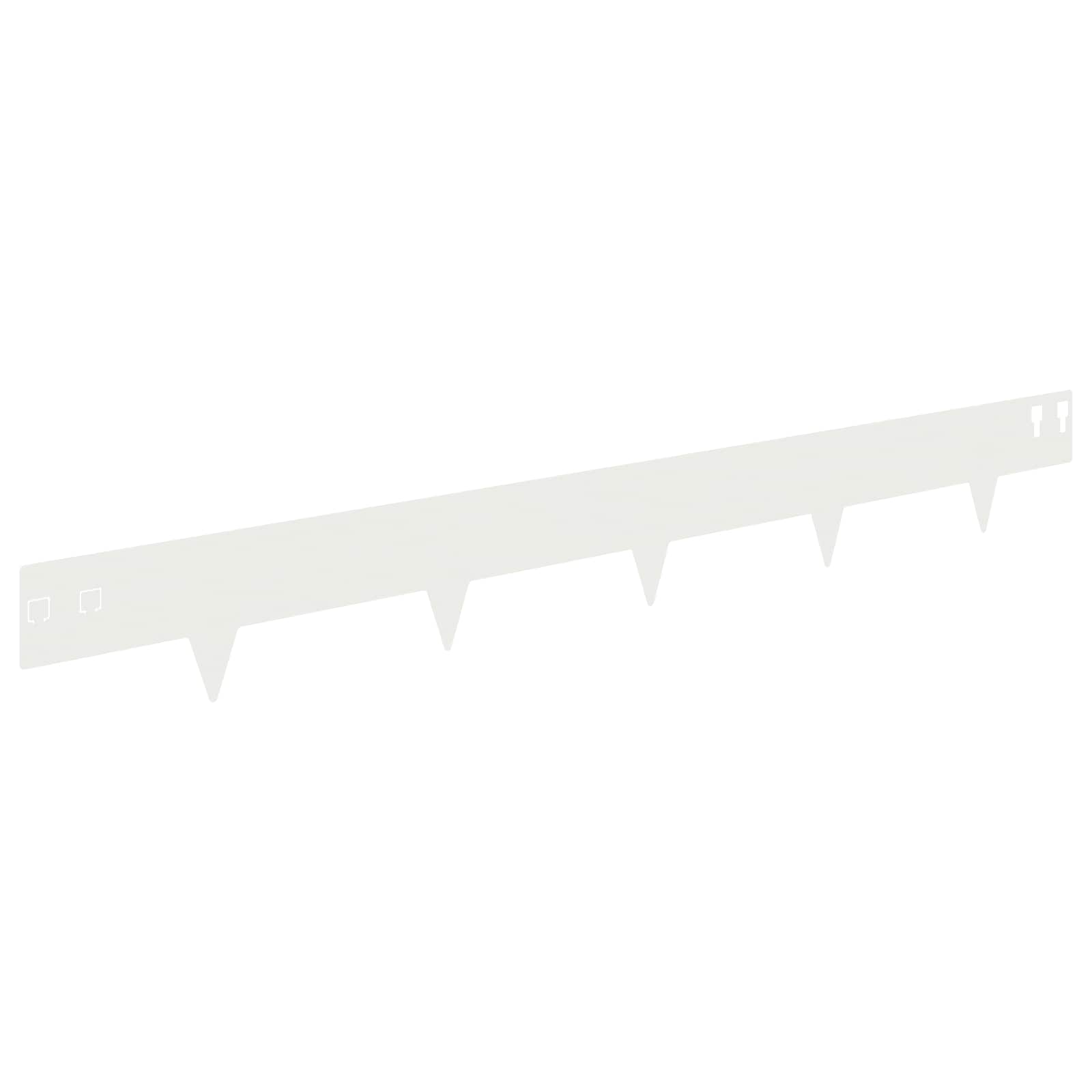 vidaXL Lawn Edging 10 pcs 100 x 12 cm Steel White 2