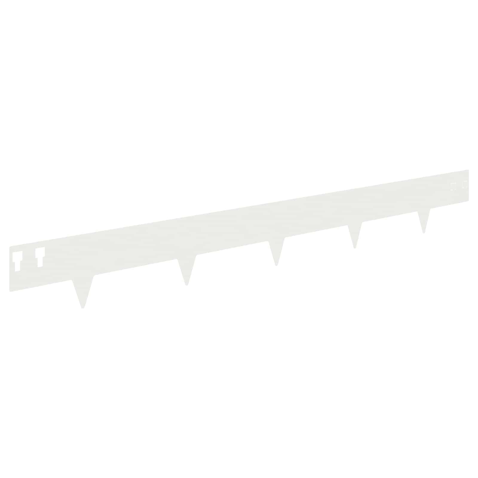 vidaXL Lawn Edging 10 pcs 100 x 12 cm Steel White 6