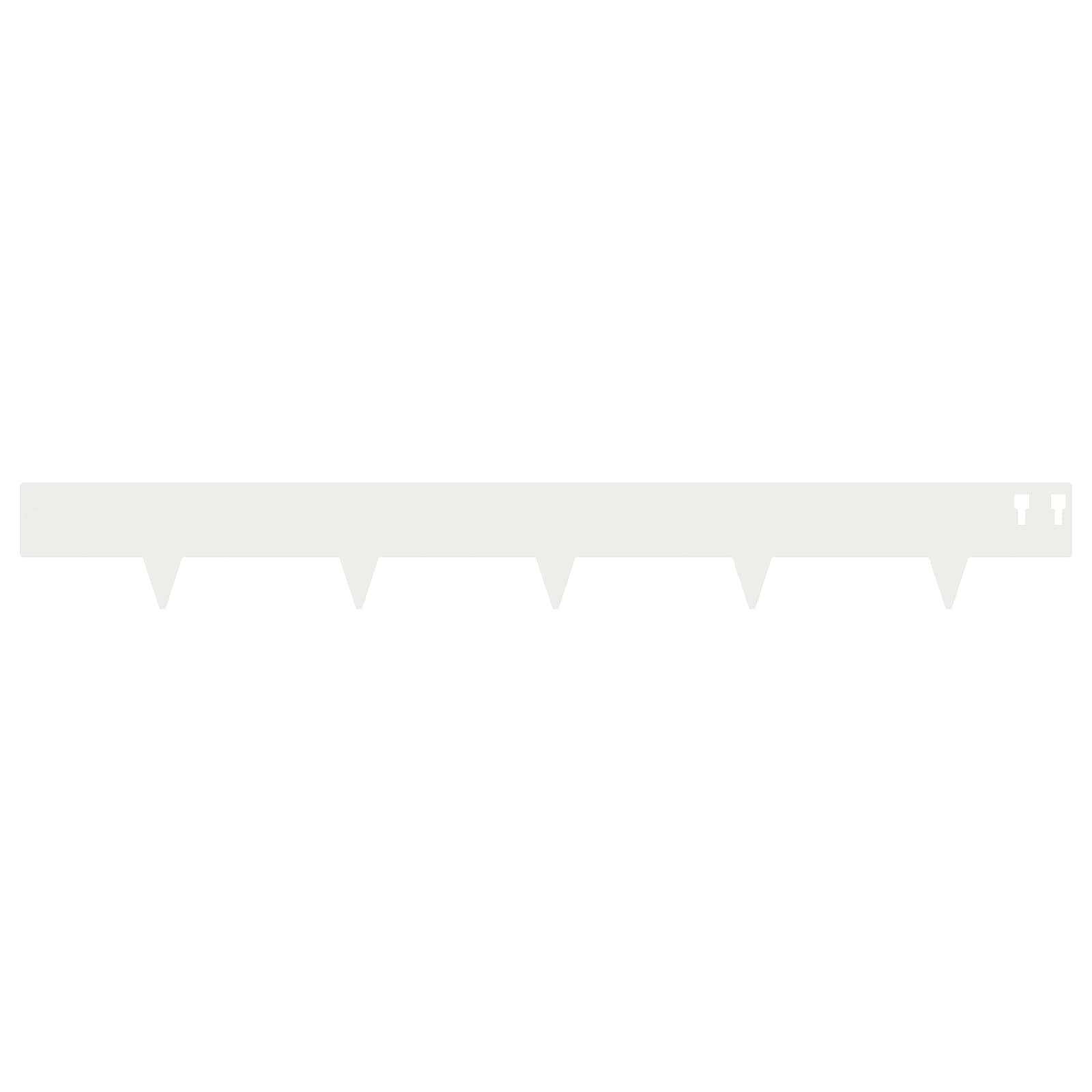 vidaXL Lawn Edging 10 pcs 100 x 12 cm Steel White 5