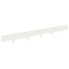 vidaXL Lawn Edging 20 pcs 100 x 12 cm Steel White 2