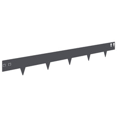vidaXL Lawn Edging 20 pcs 100 x 12 cm Steel Anthracite 2