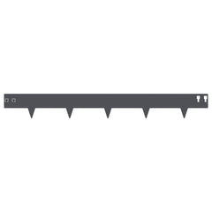 vidaXL Lawn Edging 20 pcs 100 x 12 cm Steel Anthracite 5
