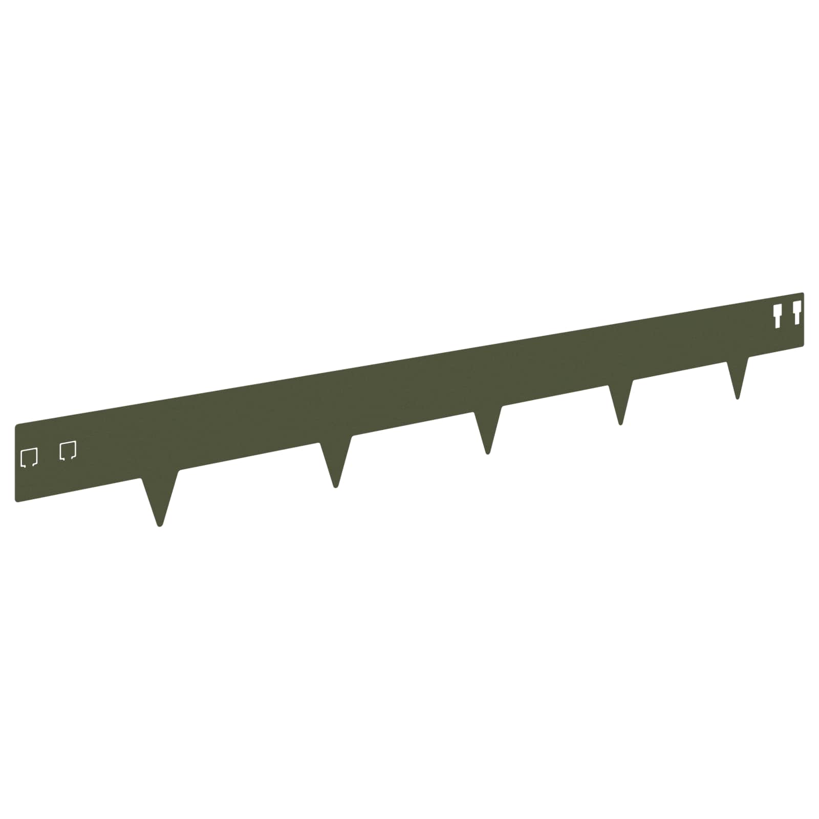 vidaXL Lawn Edging 20 pcs 100 x 12 cm Steel Olive Green 2