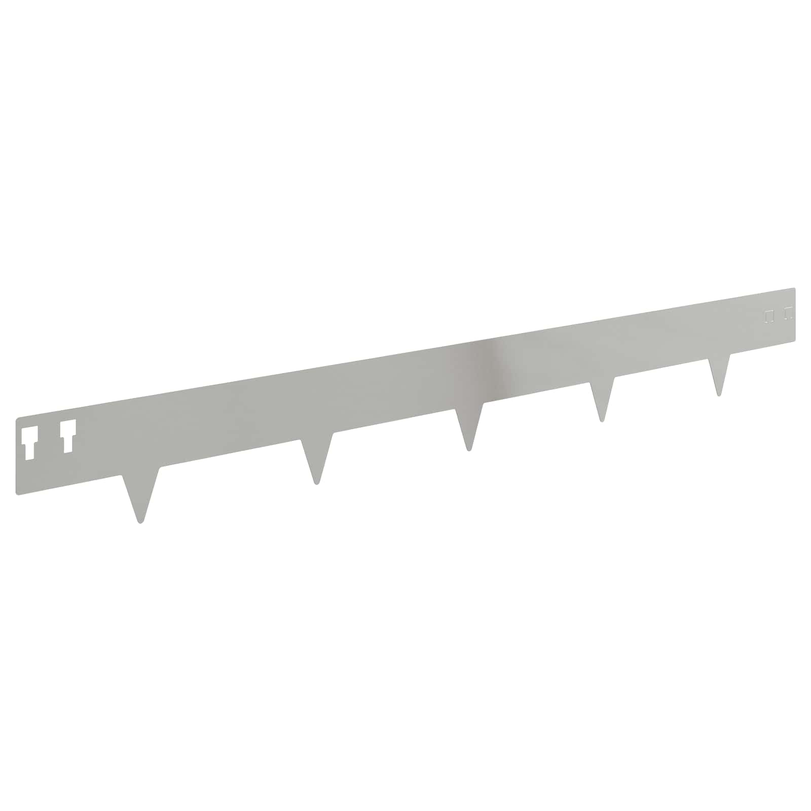 vidaXL Lawn Edging 10 pcs 100 x 12 cm Steel Silver 6