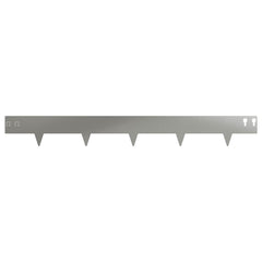 vidaXL Lawn Edging 10 pcs 100 x 12 cm Steel Silver 5