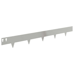 vidaXL Lawn Edging 30 pcs 100 x 12 cm Steel Silver 6