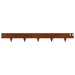vidaXL Lawn Edge with Sharp Points 20 pcs 100x12cm Steel Rusty 6