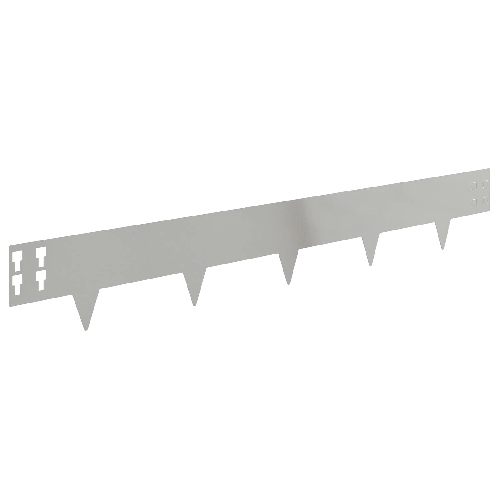 vidaXL Lawn Edging 20 pcs 100 x 15 cm Steel Silver 6