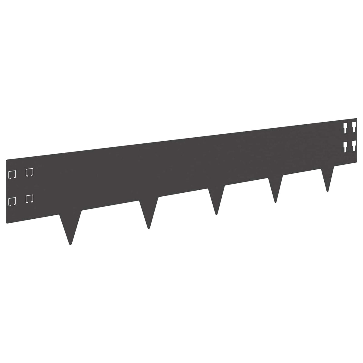 Lawn Edging 100 x Steel 20 pcs Height 20 cm Black