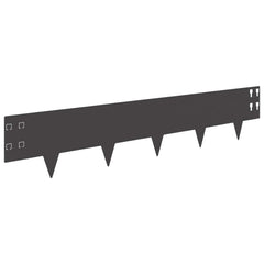 Lawn Edging 100 x Steel 20 pcs Height 20 cm Black