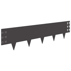 vidaXL Lawn Edging 10 pcs 100 x 25 cm Steel Black 2