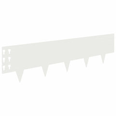 vidaXL Lawn Edging 10 pcs 100 x 25 cm Steel White 6
