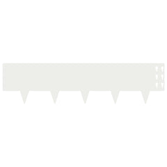 vidaXL Lawn Edging 10 pcs 100 x 25 cm Steel White 5