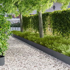 vidaXL Lawn Edging 10 pcs 100 x 25 cm Steel Anthracite 1