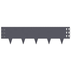 vidaXL Lawn Edging 10 pcs 100 x 25 cm Steel Anthracite 5