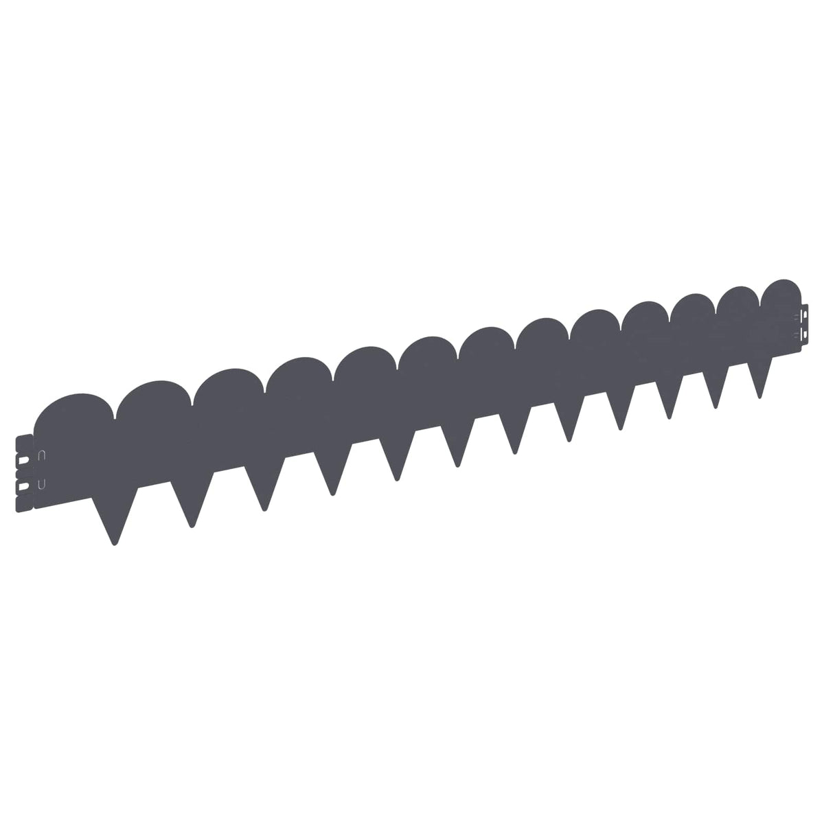 Lawn Edging 103 x Steel Height 15 cm 10 pcs Anthracite