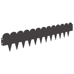 Lawn Edging 103 x Steel Height 20 cm 10 pcs Black