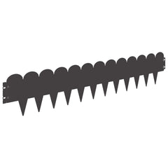 Lawn Edging 103 x Steel Height 20 cm 10 pcs Black
