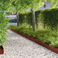 Lawn Edging 103 x Steel Height 20 cm 10 pcs Weathering steel
