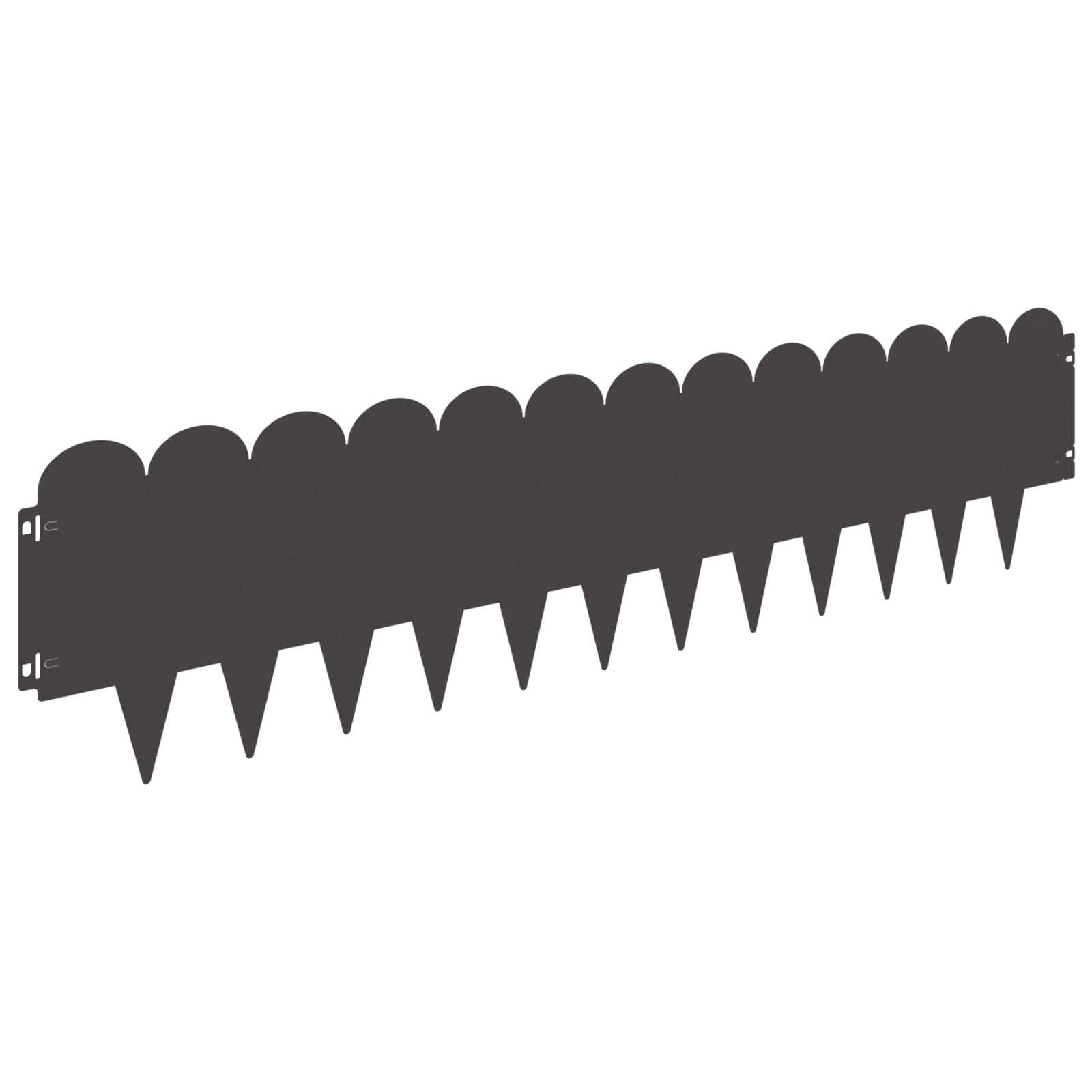 vidaXL Lawn Edging 10 pcs 103 x 25 cm Steel Black 2
