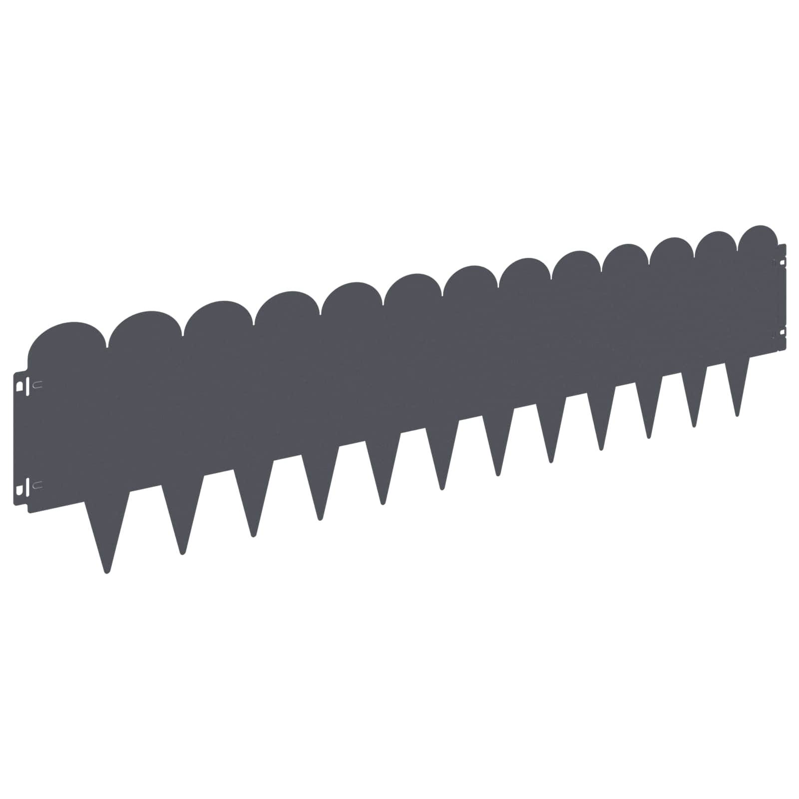 vidaXL Lawn Edging 10 pcs 103 x 25 cm Steel Anthracite 2