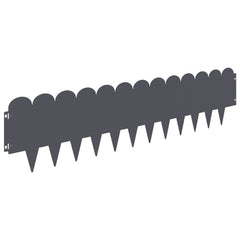 vidaXL Lawn Edging 10 pcs 103 x 25 cm Steel Anthracite 2