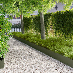 vidaXL Lawn Edging 10 pcs 103 x 25 cm Steel Olive Green 1